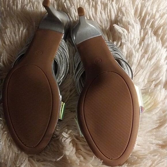 NWOT Women Casual Heeled Open Toe Sandals Pump Size 7.5 - Picture 6 of 9